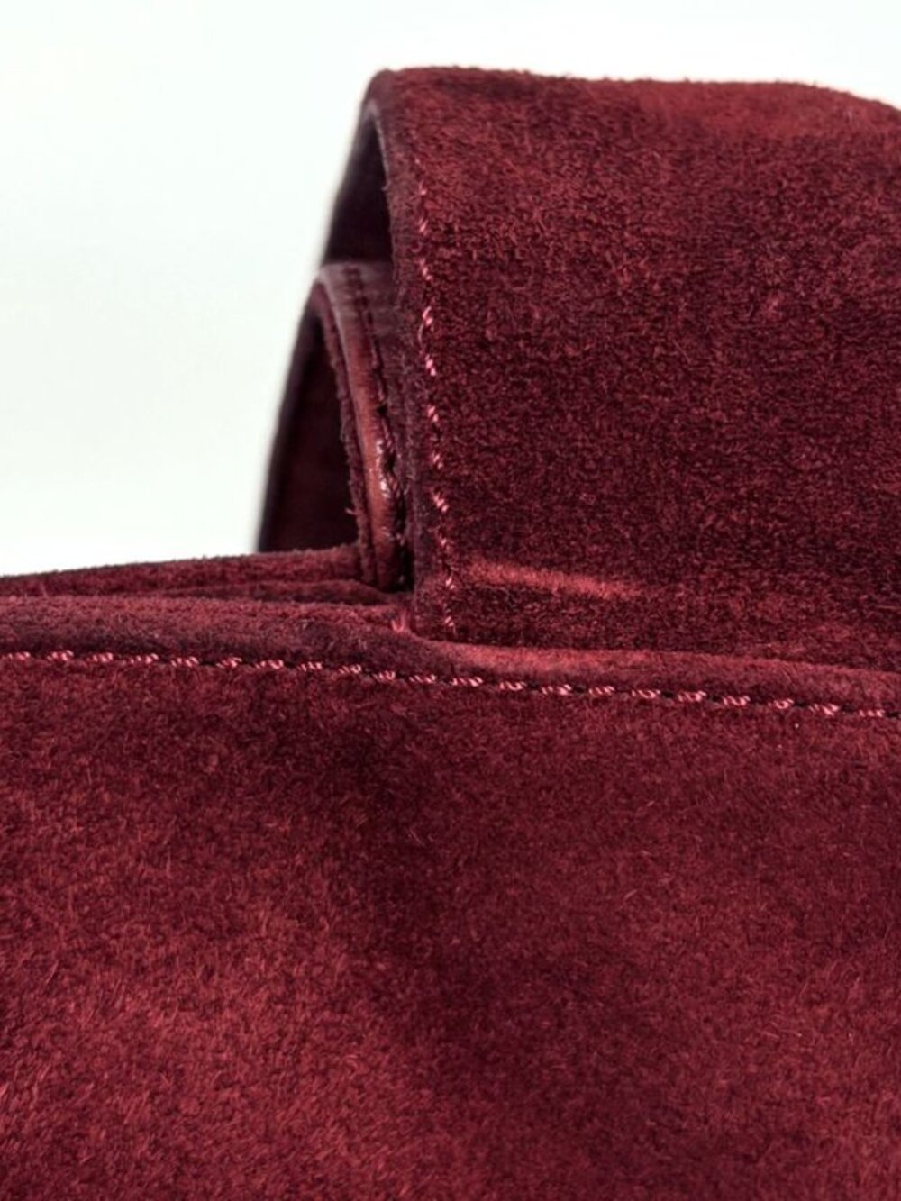 ★SOLD★ Chanel CC Logo Fringe Tote Tassel Shoulder Bag Suede Red - Picture 7 of 10